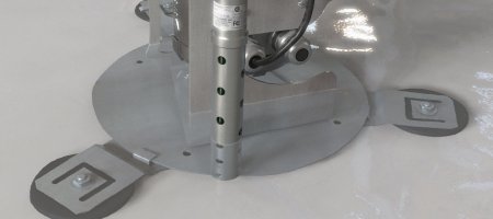 HCDW Probe mounted in an FR Bracket measuring water level